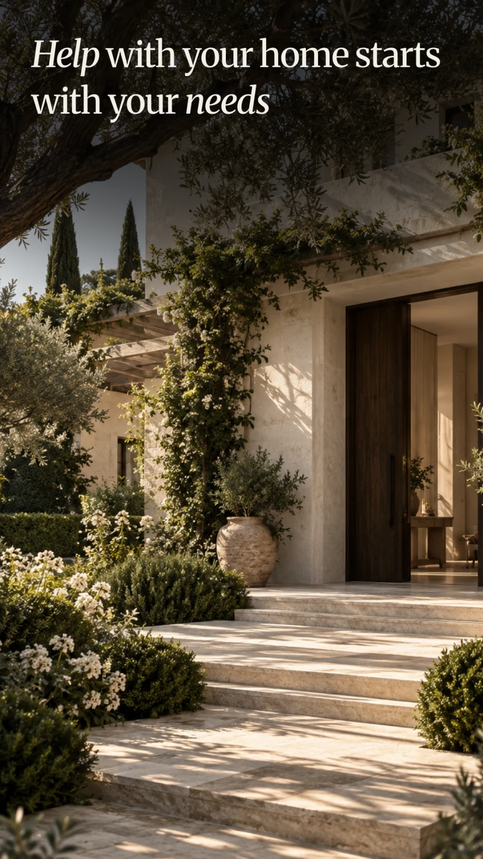 Avora home care story: garden entrance